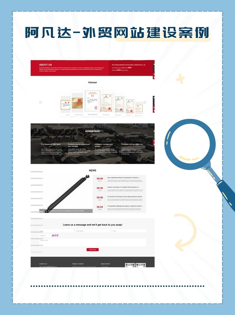 无锡液压油缸工厂外贸网站建设成功案例 打造高效海外营销门户